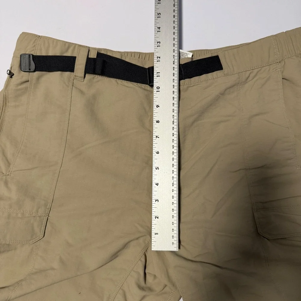 The North Face Mens Horizon Cargo Shorts Khaki‎ Tan Nylon Hiking Belted XXL